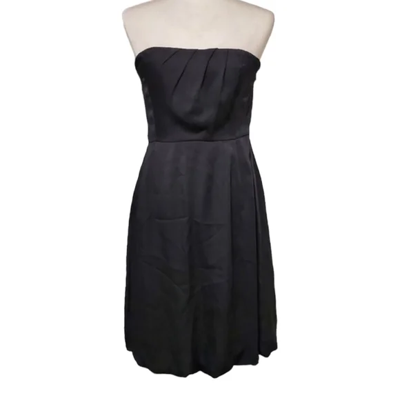 banana republic black strapless dress NEW NWT BANANA REPUBLIC Black Velvet Mixed Media Strapless LBD Sheath Dress sz 2